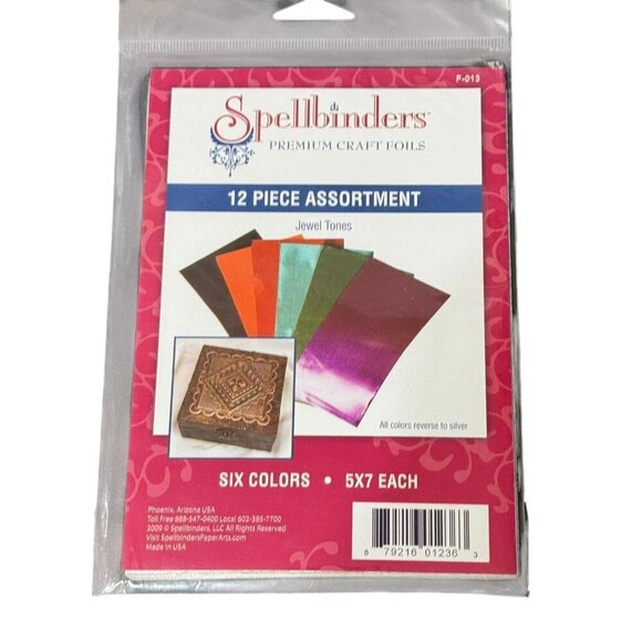 Spellbinders Premium Craft Foils 5 x 7 Jewel Pastels Metals Lot of 4 Pks New - Picture 4 of 5